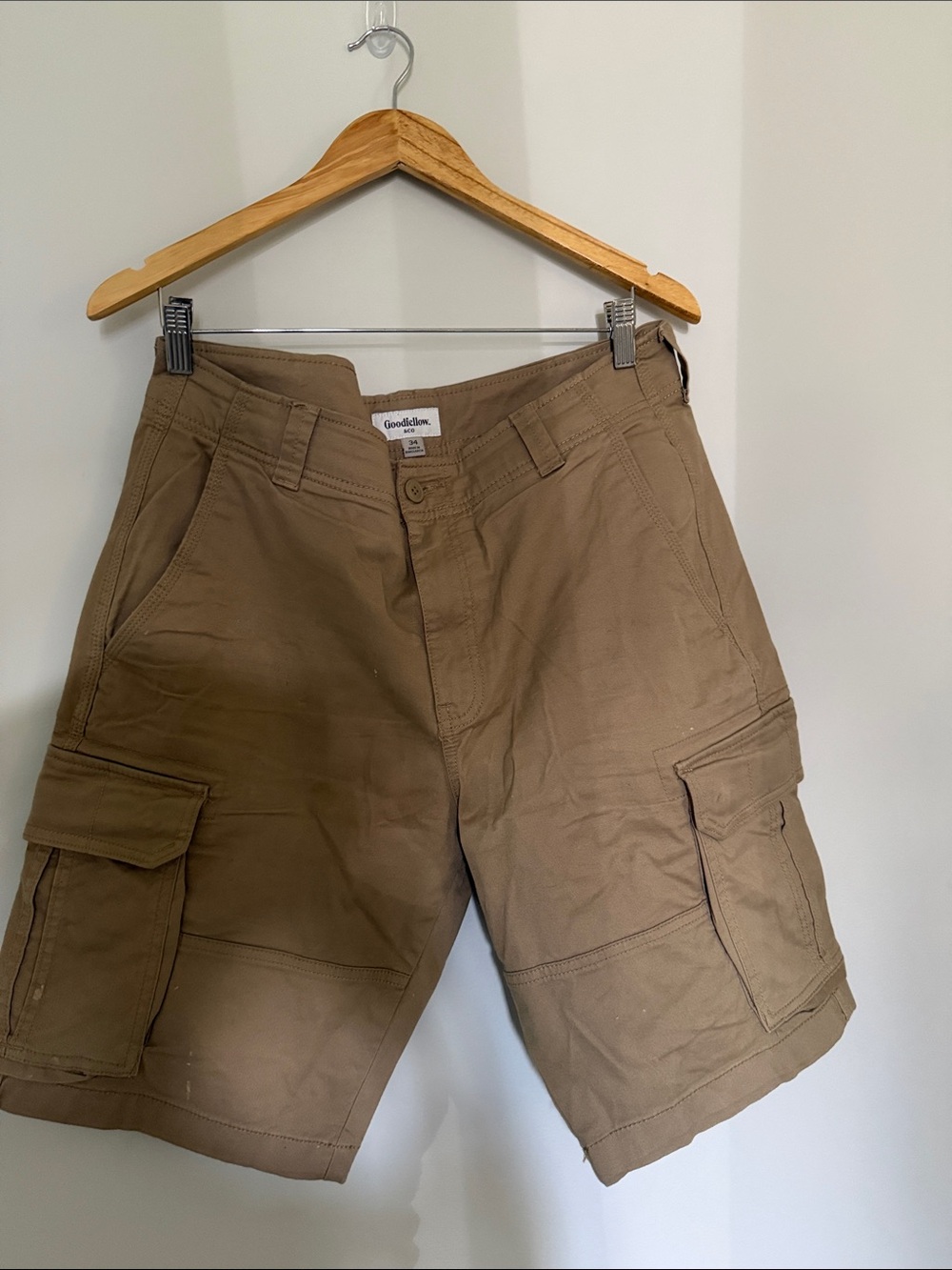 Goodfellow & Co Tan Cargo Shorts with Utility Pockets